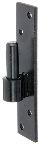 Alberts 306694 Kloben auf Platte | Süddeutsche Form mit DI oder DII-Haken | schwarzer Tauchlack | Dornmaß Ø16 mm | Platte 180 x 40 mm von Alberts