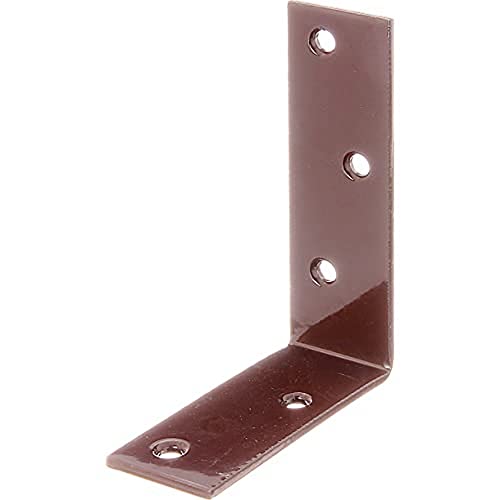 Alberts 332266 Balkenwinkel | ungleichschenklig | braun kunststoffbeschichtet | 75 x 100 x 30 mm von Alberts