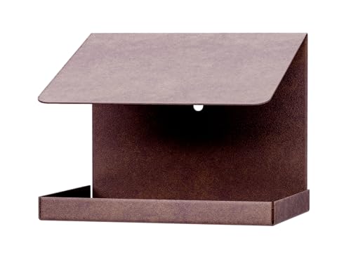 Alberts 355104 Vogelhäuschen Schrägdach | Nistkasten aus Stahl in verschiedenen Trendfarben | Vogelnest zum aufhängen oder hinstellen | Größe 120 x 150 x 120 mm von Alberts