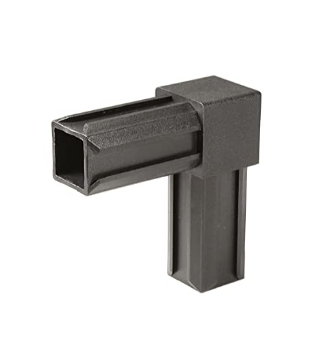 Alberts 426446 XD-Rohrverbinder | 90° | Kunststoff, schwarz | 30 x 30 x 2,0 mm von Alberts