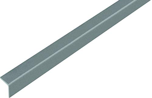 Alberts 432928 Winkelprofil | selbstklebend | Kunststoff, grau metallic | 1000 x 20 x 20 mm von Alberts