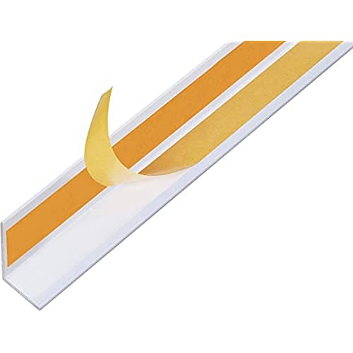 Alberts 433550 Winkelprofil | selbstklebend | Aluminium, weiß | 1000 x 30 x 30 mm von Alberts