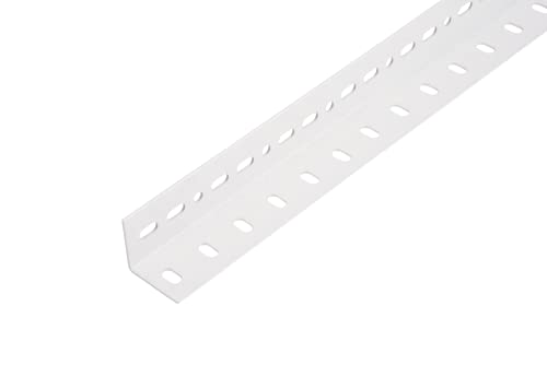 Alberts 433796 Conceptor® Winkelprofil | weiß kunststoffbeschichtet RAL 9016 | gelocht | 2000 x 35 x 35 von Alberts