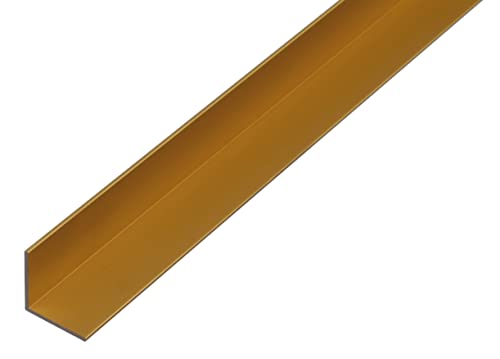 Alberts 434311 Winkelprofil | Aluminium, goldfarbig eloxiert | 1000 x 20 x 20 mm von Alberts