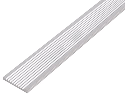 Alberts 469863 Flachleiste | Aluminium, geriffelt | 1000 x 40 mm von Alberts