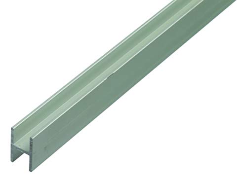 Alberts 473914 H-Profil | Aluminium, silberfarbig eloxiert | 1000 x 9,1 x 12 mm von Alberts