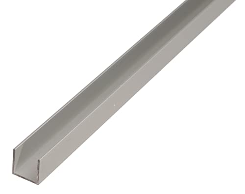 Alberts 474812 U-Profil | Aluminium, silberfarbig eloxiert | 2000 x 10 x 8 mm von Alberts