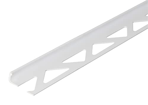 Alberts 476045 Fliesen-Abschlussprofil | Kunststoff, weiß | 2500 x 8 mm von Alberts