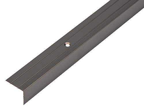 Alberts 476779 Treppenkanten-Schutzprofil | Aluminium, bronzefarbig eloxiert | 1000 x 25 x 20 mm von Alberts