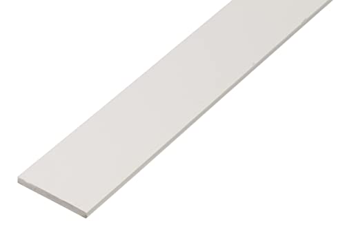 Alberts 477042 Flachstange | Kunststoff, weiß | 2000 x 50 x 3 mm von Alberts