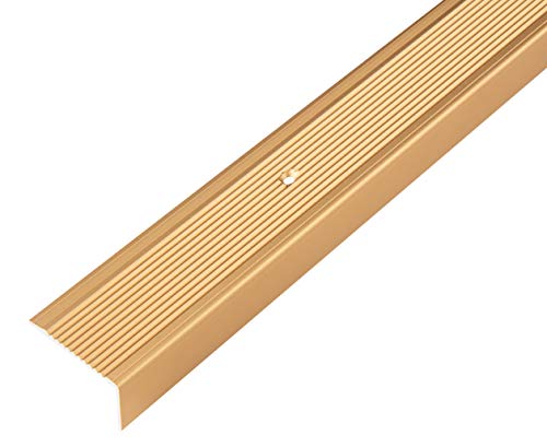 Treppenkanten-Schutzprofil, Aluminium, 1000 x 45 x 23 mm, goldfarbig eloxiert von Alberts
