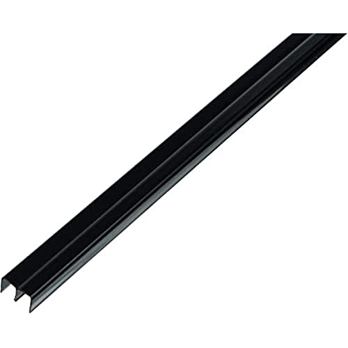 Alberts 485139 Führungsschienenprofil oben | Kunststoff, schwarz | 1000 x 18 x 10 mm von Alberts