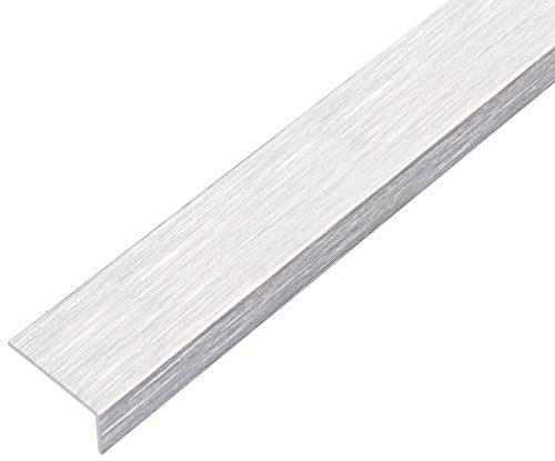 Alberts 489120 Winkelprofil | selbstklebend | Aluminium, edelstahldesign, hell | 1000 x 25 x 15 mm von Alberts