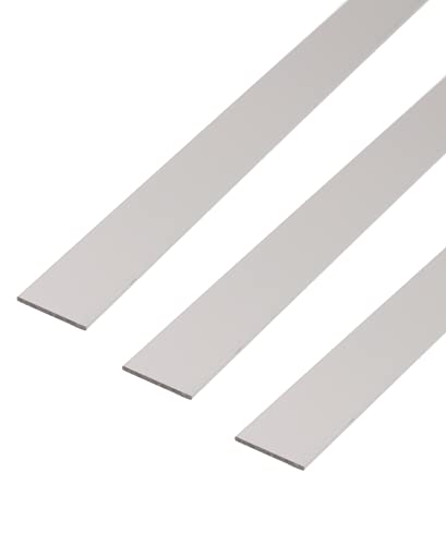 Alberts 497705 Flachstange | Aluminium, silberfarbig eloxiert | 1000 x 50 x 3 mm | 3er Set von Alberts