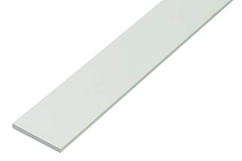 Alberts 498771 Flachstange | Kunststoff, weiß | 1000 x 20 x 2 mm | 20er Set von Alberts