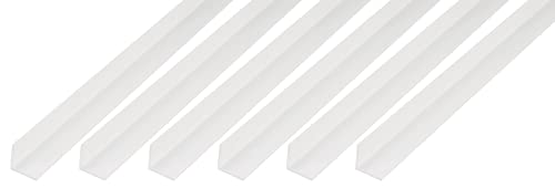 Alberts 499020 Winkelprofil | Kunststoff, weiß | 1000 x 30 x 30 mm | 6er Set von Alberts
