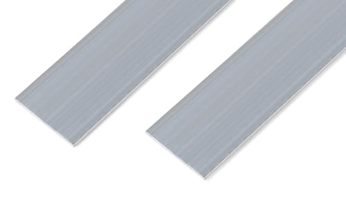 Alberts 499761 Flachstange | Aluminium, natur | 1000 x 60 x 3 mm | 2er Set von Alberts