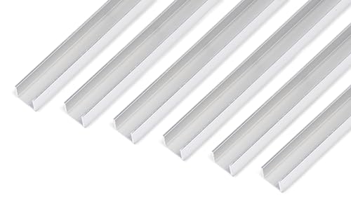 Alberts 499778 U-Profil | Aluminium, natur | 1000 x 16 x 13 mm | 6er Set von Alberts