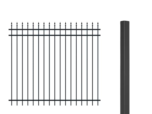 Alberts 511234 Zaun-Set Columbus | matt schwarz | zum Einbetonieren | Höhe 1800 mm | Länge 10 m von Alberts