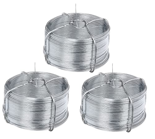 Alberts 530440 Drahtspule | verzinkt | Draht-Ø 0,8 mm | Länge 50 m | 3er Set von Alberts