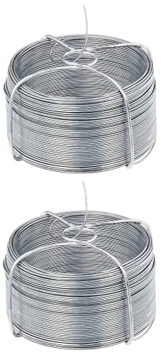 Alberts 530471 Drahtspule | verzinkt | Draht-Ø 1,1 mm | Länge 50 m | 2er Set von Alberts