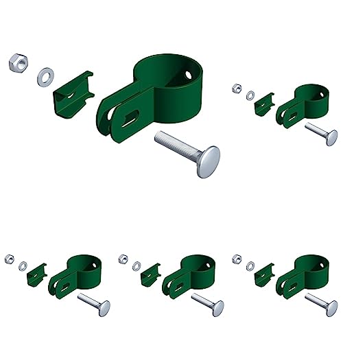 Alberts 563462 Endschelle | grün | für Pfosten-Ø 34 mm (Packung mit 5) von Alberts