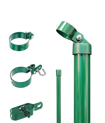 Alberts 600785 Zaunanschluss-Set zweiseitige Verbindung für Wellengittertor an Maschendrahtzaun | Set,2s | zinkphosphatiert grün | zum Einbetonieren | Torpfosten-Ø: 76 mm | Zaunhöhe: 2000 mm Alberts 600785 Zaunanschluss-Set zweiseitige Verbindung für Wellengittertor an Maschendrahtzaun | Set,2s | zinkphosphatiert grün | zum Einbetonieren | Torpfosten-Ø: 76 mm | Zaunhöhe: 2000 mm von Alberts
