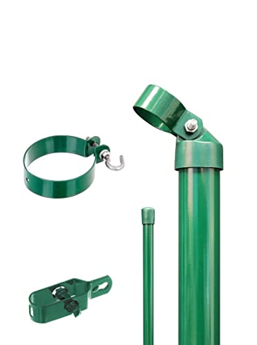 Alberts 601157 Zaunanschluss-Set zweiseitige Verbindung für Wellengittertor an Maschendrahtzaun | Set,2s | zinkphosphatiert grün | zum Einbetonieren | Torpfosten-Ø: 76 mm | Zaunhöhe: 800 mm Alberts 601157 Zaunanschluss-Set zweiseitige Verbindung für Wellengittertor an Maschendrahtzaun | Set,2s | zinkphosphatiert grün | zum Einbetonieren | Torpfosten-Ø: 76 mm | Zaunhöhe: 800 mm von Alberts