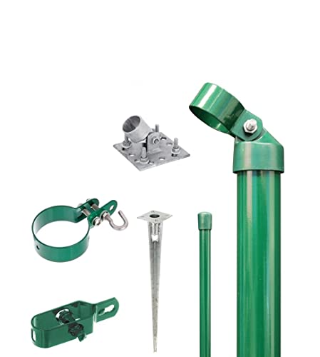 Alberts 601331 Zaunanschluss-Set Wellengittertor an Maschendrahtzaun | Set,2s | zinkphosphatiert grün | mit Einschlag-Bodenhülse | Torpfosten-Ø: 76 mm | Zaunhöhe: 1500 mm Alberts 601331 Zaunanschluss-Set Wellengittertor an Maschendrahtzaun | Set,2s | zinkphosphatiert grün | mit Einschlag-Bodenhülse | Torpfosten-Ø: 76 mm | Zaunhöhe: 1500 mm von Alberts
