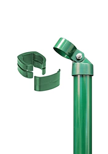 Alberts 602215 Zauneck-Set für Schweißgitter Fix-Clip Pro® | zinkphosphatiert grün | zum Einbetonieren | Zaunhöhe 1020 mm von Alberts