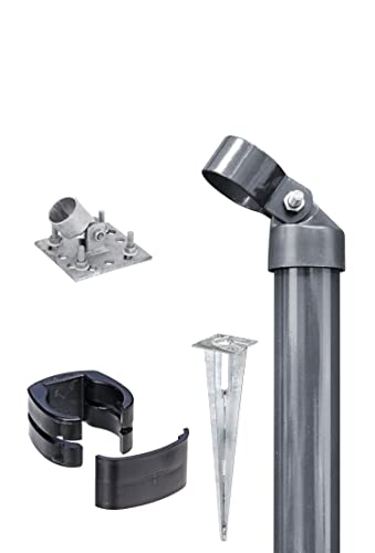 Alberts 602574 Zauneck-Set für Schweißgitter Fix-Clip Pro® | zinkphosphatiert anthrazit-metallic | Einschlag-Bodenhülse | Zaunhöhe 1220 mm Alberts 602574 Zauneck-Set für Schweißgitter Fix-Clip Pro® | zinkphosphatiert anthrazit-metallic | Einschlag-Bodenhülse | Zaunhöhe 1220 mm von Alberts