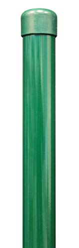 Alberts 612788 Zaunpfosten für Fix-Clip pro | für die Befestigung mit Einschlag-Bodenhülsen | zinkphosphatiert, grün kunststoffbeschichtet | Länge 1500 mm | Schellen-Ø 34 mm von Alberts