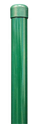 Alberts 617721 Zaunpfosten für Fix-Clip pro | für die Befestigung mit Einschlag-Bodenhülsen | zinkphosphatiert, grün kunststoffbeschichtet | Länge 965 mm | Schellen-Ø 34 mm von Alberts