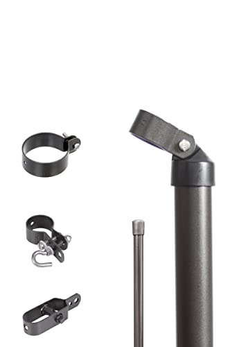 Alberts 634513 Zauneck-Set | Einschlag- Bodenhülsen | zinkphosphatiert anthrazit-metallic | Maschendrahtzaun | Zaunhöhe: 80 cm von Alberts