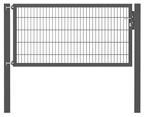 Alberts GAH 636241 Einzeltor Flexo Plus mit Zubehör wahlweise in verschiedenen Farben | anthrazit | Breite 200 cm | Höhe 100 cm von Alberts