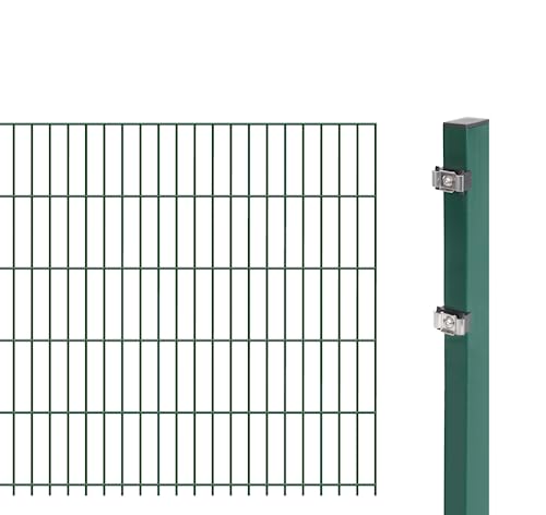 Alberts 641405 Doppelstab-Gittermatten Typ 6/5/6, 2500 mm, grün, Höhe 103 cm von Alberts