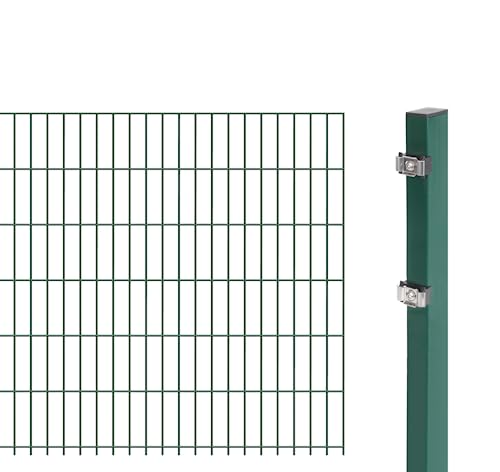 Alberts 641412 Doppelstab-Gittermatten Typ 6/5/6, 2500 mm, grün, Höhe 123 cm von Alberts