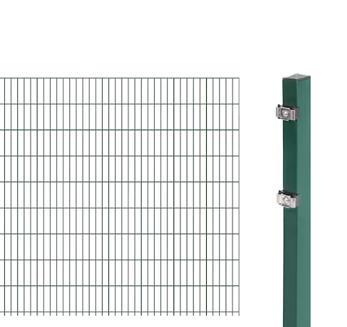 Alberts 641443 Doppelstab-Gittermatten Typ 6/5/6, 2500 mm, grün, Höhe 183 cm von Alberts