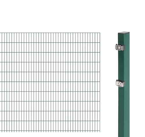 Alberts 641450 Doppelstab-Gittermatten Typ 6/5/6, 2500 mm, grün, Höhe 203 cm von Alberts