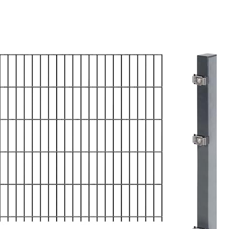 Alberts 641474 Doppelstab-Gittermatten Typ 6/5/6, 2500 mm, anthrazit, Höhe 103 cm von Alberts