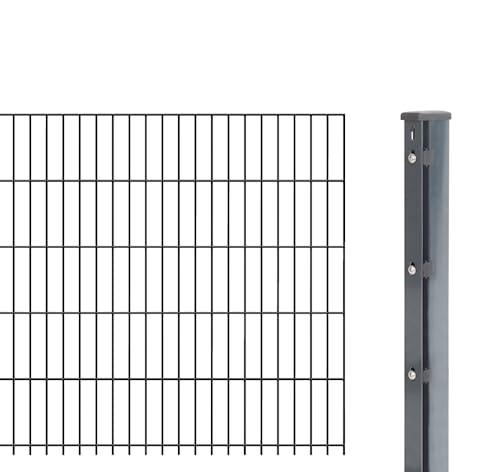 Alberts 644826 Doppelstab-Gittermatten Typ 6/5/6, 2500 mm, anthrazit, Höhe 103 cm von Alberts