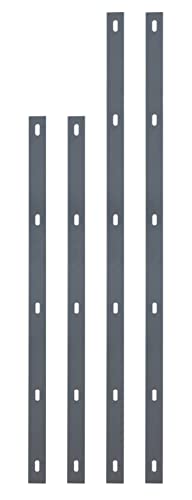 Alberts 646172 Set Flacheisen Step² | Stahl roh, feuerverzinkt anthrazit kunststoffbeschichtet RAL 7016 | Länge: 1020 mm | Breite: 40 mm | 4er Set von Alberts