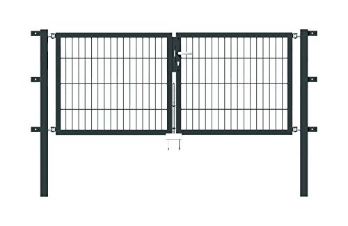 Alberts 648381 Doppeltor Flexo mit Zubehör | verschiedene Breiten und Höhen | anthrazit | Breite 200 cm | Höhe 80 cm Alberts 648381 Doppeltor Flexo mit Zubehör | verschiedene Breiten und Höhen | anthrazit | Breite 200 cm | Höhe 80 cm von Alberts