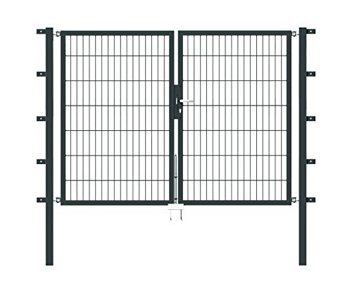 Alberts 648442 Doppeltor Flexo mit Zubehör | verschiedene Breiten und Höhen | anthrazit | Breite 200 cm | Höhe 140 cm Alberts 648442 Doppeltor Flexo mit Zubehör | verschiedene Breiten und Höhen | anthrazit | Breite 200 cm | Höhe 140 cm von Alberts