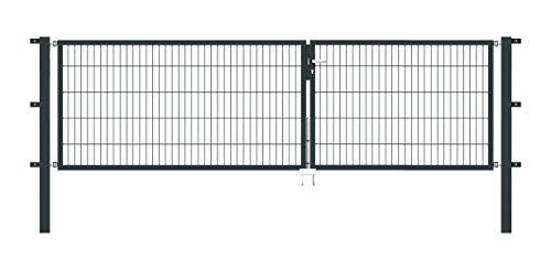 Alberts 648596 Doppeltor Flexo mit Zubehör | verschiedene Breiten und Höhen | anthrazit | Breite 350 cm | Höhe 100 cm Alberts 648596 Doppeltor Flexo mit Zubehör | verschiedene Breiten und Höhen | anthrazit | Breite 350 cm | Höhe 100 cm von Alberts