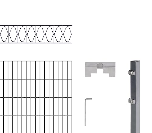 Alberts 667719 Zierzäune aus Stabmatten, anthrazit, Höhe 160 cm von Alberts