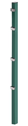 Alberts 677084 Zaunpfosten für Doppelstabmattenzaun | mit Klemmlaschenbefestigung | feuerverzinkt, grün kunststoffbeschichtet RAL 6005 | Länge 2400 mm | Pfosten 60 x 40 mm Alberts 677084 Zaunpfosten für Doppelstabmattenzaun | mit Klemmlaschenbefestigung | feuerverzinkt, grün kunststoffbeschichtet RAL 6005 | Länge 2400 mm | Pfosten 60 x 40 mm von Alberts