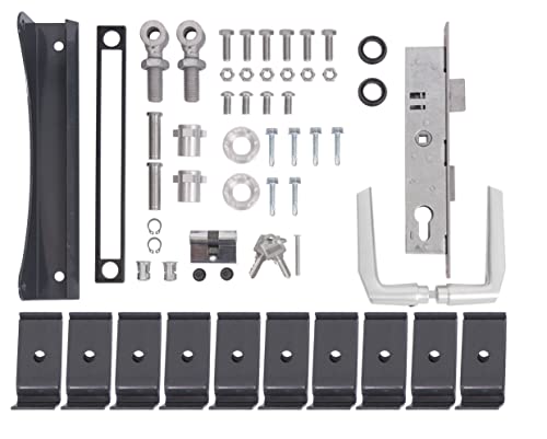 Alberts 678159 Zubehör-Set Flexo | für Einzeltor | 1400 bis 2000 mm Höhe | Stahl roh, verzinkt anthrazit kunststoffbeschichtet RAL 7016 von Alberts