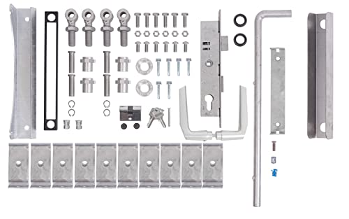 Alberts 678197 Zubehör-Set Flexo | für Doppeltor | 1400 bis 2000 mm Höhe | Stahl roh, feuerverzinkt von Alberts