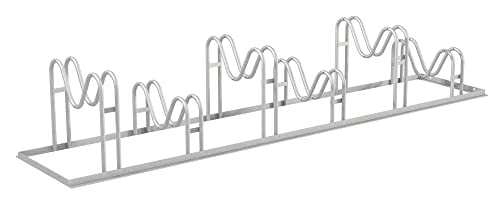 Alberts 774417 Fahrradständer Ville | feuerverzinkt | 2100 x 446 x 370 mm | Bügel-Ø 16 mm | Anzahl Einstellplätze 6 von Alberts